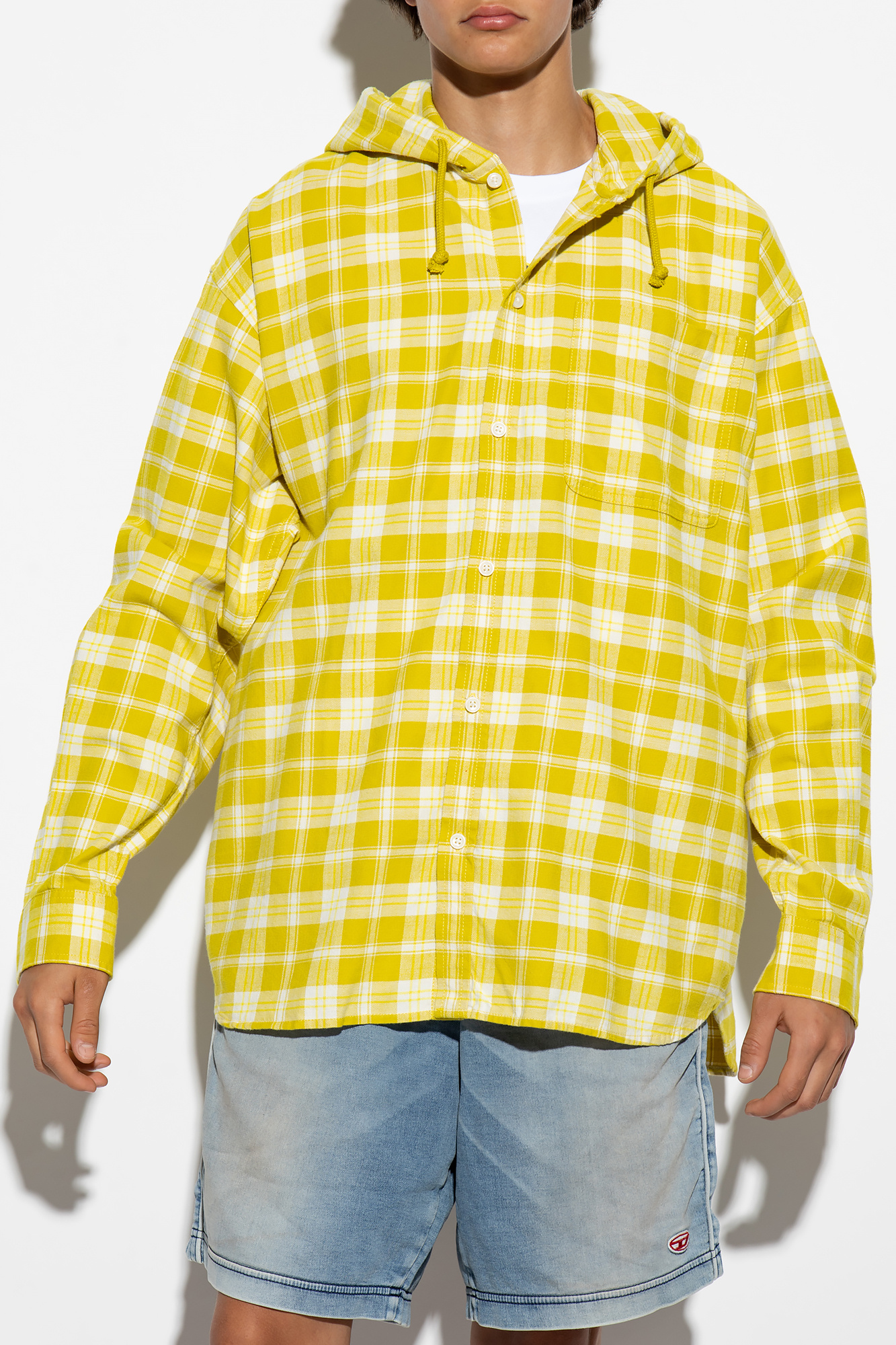 VbjdevelopmentsShops | sacai check-patchwork cotton T-shirt Schwarz | HOOD'  hooded shirt - Diesel 'S - DEWNY - Men's Clothing